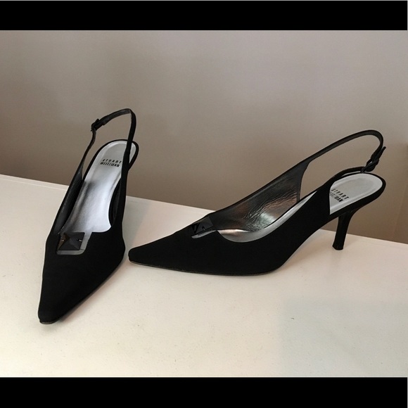 Stuart Weitzman Shoes - Stuart Weitzman Black Slingback Heels Size 10